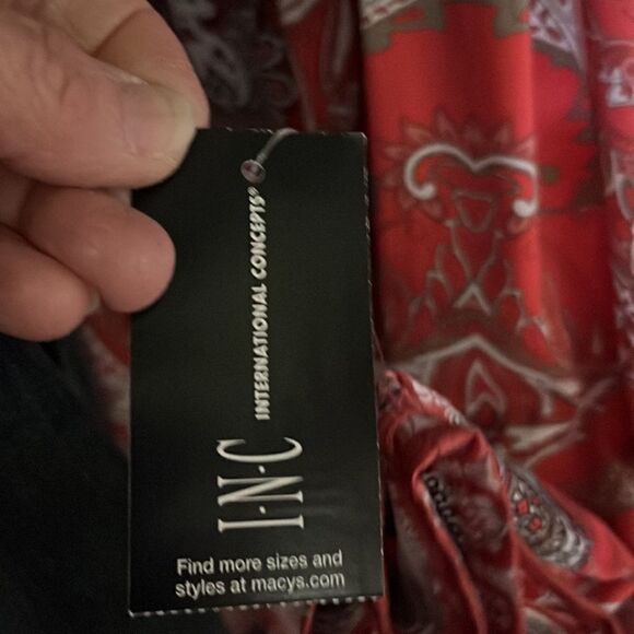 INC International Concepts Red White Dress - Picture 9 of 16